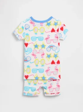 Set pigiama con pantaloncini e maglietta in cotone biologico spazzolato per neonato & bebè