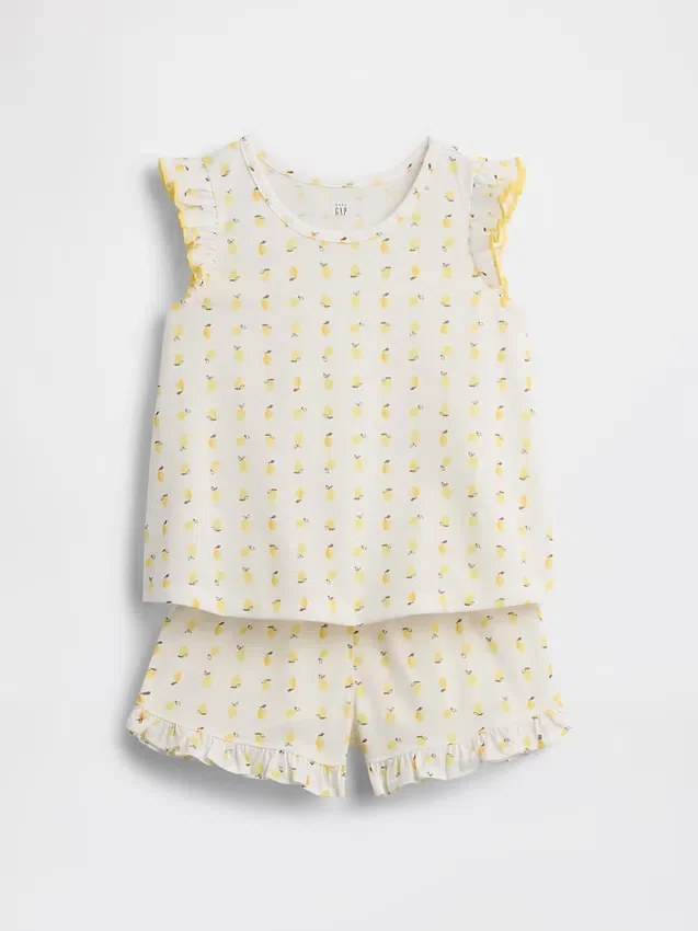 Set pigiama con pantaloncini e volant e stampa di frutta riciclato per Neonato & Bebè