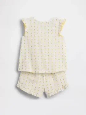 Set pigiama con pantaloncini e volant e stampa di frutta riciclato per Neonato & Bebè