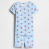 Set pigiama con pantaloncini in cotone biologico spazzolato Brannan Bear per neonato & bebè