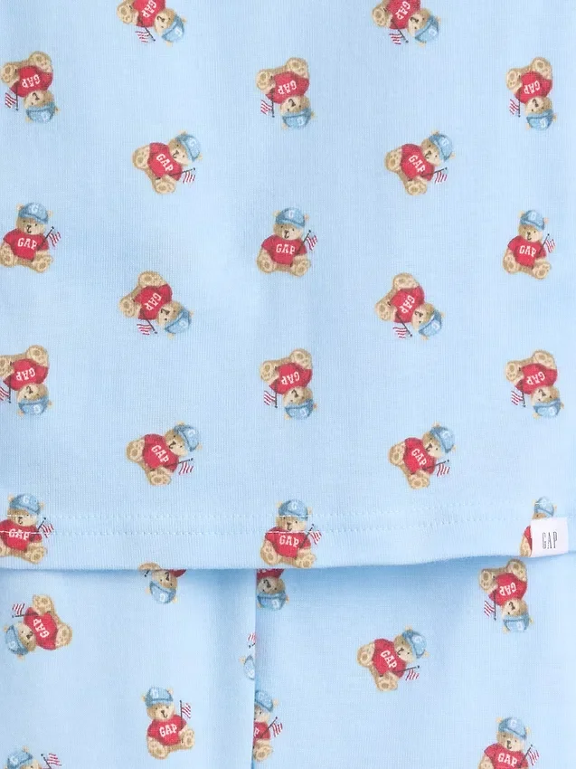 Set pigiama con pantaloncini in cotone biologico spazzolato Brannan Bear per neonato & bebè