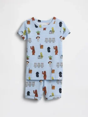 Set pigiama con pantaloncini in cotone biologico spazzolato Star Wars per Neonato & Bebè