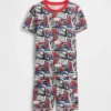 Set pigiama con pantaloncini per bambini Spider-Man in cotone biologico spazzolato