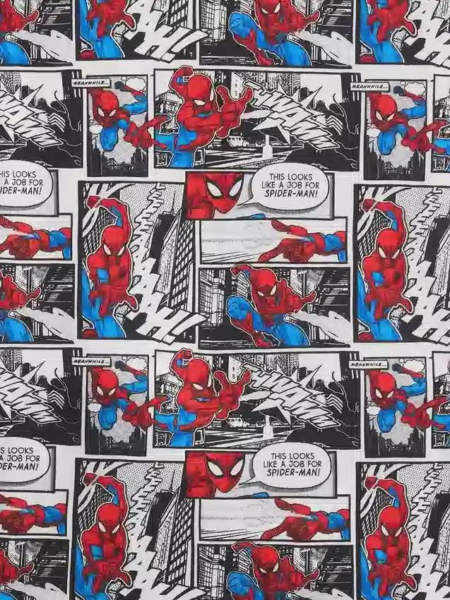 Set pigiama con pantaloncini per bambini Spider-Man in cotone biologico spazzolato