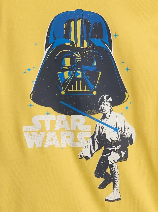 Set pigiama con pantaloncini per bambini Star Wars in cotone biologico spazzolato