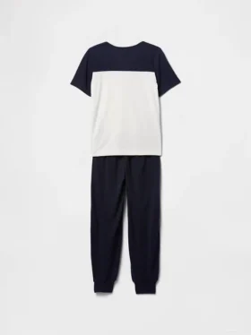Set pigiama da bambino con pantaloni jogger riciclati