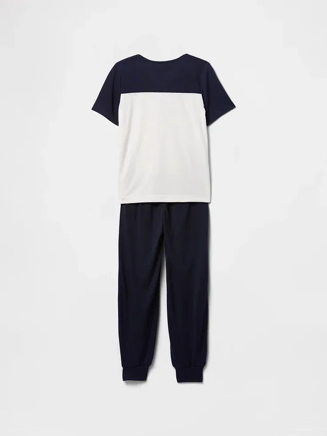 Set pigiama da bambino con pantaloni jogger riciclati