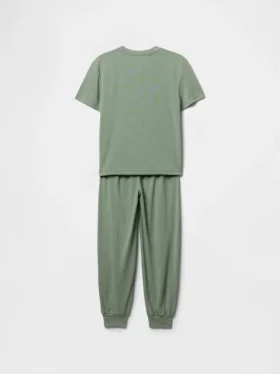 Set pigiama da bambino con pantaloni jogger riciclati