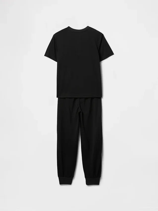Set pigiama da bambino con pantaloni jogger riciclati