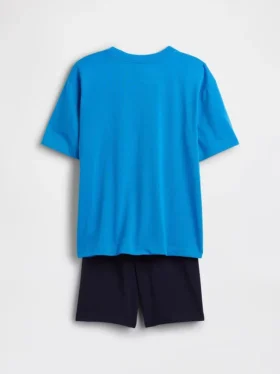 Set pigiama da calcio oversize riciclato per bambini con pantaloncini