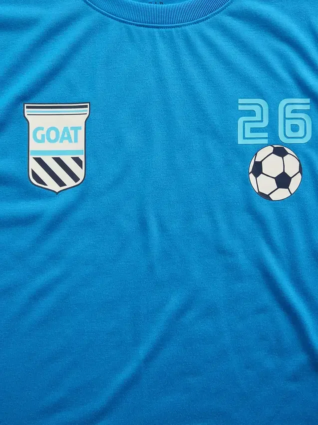 Set pigiama da calcio oversize riciclato per bambini con pantaloncini