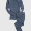Set pigiama Henley in cotone biologico per bambini
