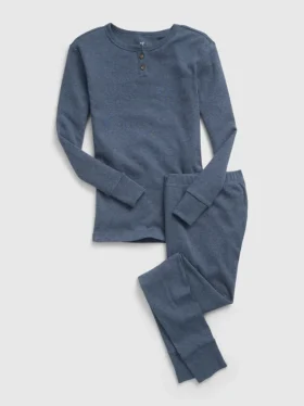 Set pigiama Henley in cotone biologico per bambini