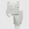 Set pigiama Henley in cotone biologico per neonato & bebè