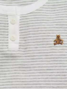 Set pigiama Henley in cotone biologico per neonato & bebè