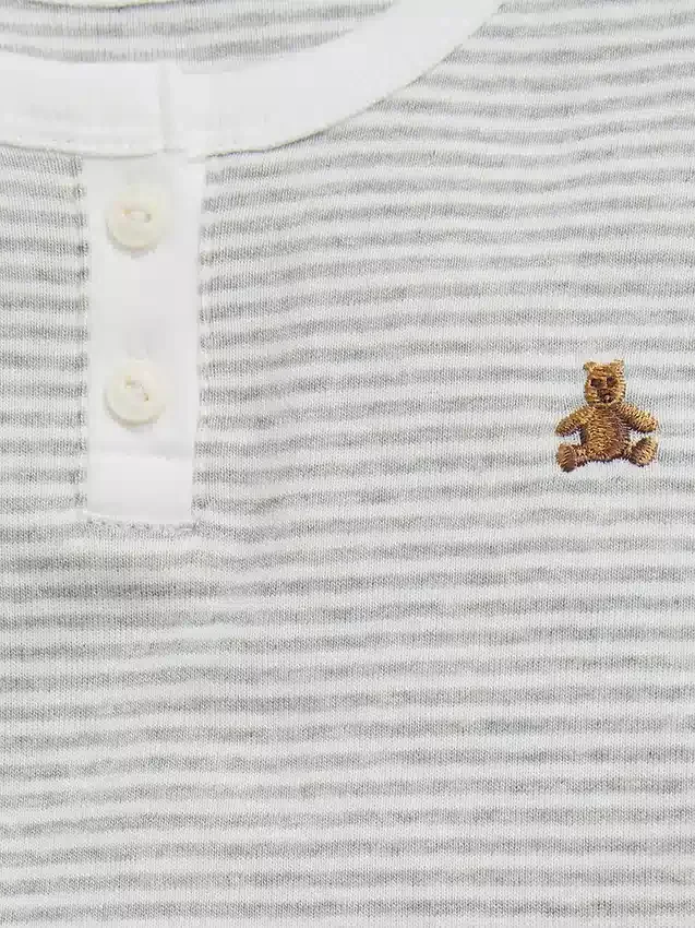 Set pigiama Henley in cotone biologico per neonato & bebè