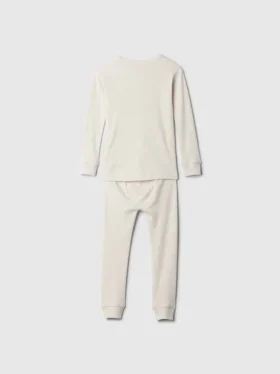 Set pigiama Henley in cotone biologico spazzolato per Neonato & Bebè