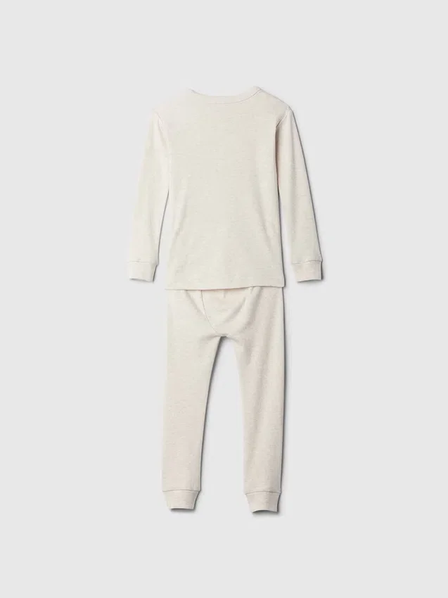 Set pigiama Henley in cotone biologico spazzolato per Neonato & Bebè