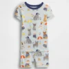Set pigiama in cotone biologico spazzolato “Beach Dogs” per Neonato & Bebè