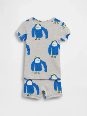 Set pigiama in cotone biologico spazzolato con gorilla per neonato & bebè
