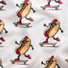 Set pigiama in cotone biologico spazzolato con motivo hot dog in forma di pantaloncini