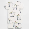 Set pigiama in cotone biologico spazzolato con motivo “Scooter Seagull” per Neonato & Bebè