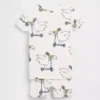 Set pigiama in cotone biologico spazzolato con motivo “Scooter Seagull” per Neonato & Bebè