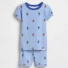 Set pigiama in cotone biologico spazzolato con motivo “Soccer Bear” per neonato & bebè in pantaloncini