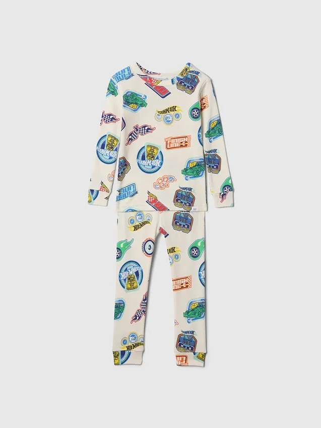 Set pigiama in cotone biologico spazzolato Hot Wheels per neonato & bebè