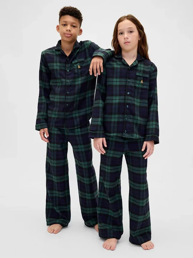 Set pigiama in flanella riciclata per bambini