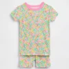Set pigiama in pantaloncini floreali in cotone biologico spazzolato per Neonato & Bebè