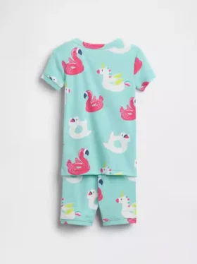Set pigiama in pantaloncini galleggiante in cotone biologico spazzolato per Neonato & Bebè
