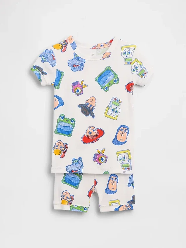 Set pigiama in pantaloncini in cotone biologico spazzolato GAP × Disney per Neonato & Bebè