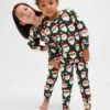 Set pigiama natalizio in cotone biologico spazzolato per bambini e neonati