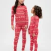 Set pigiama natalizio in cotone biologico spazzolato per bambini e neonati