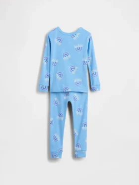 Set pigiama natalizio in cotone biologico spazzolato per bambini e neonati