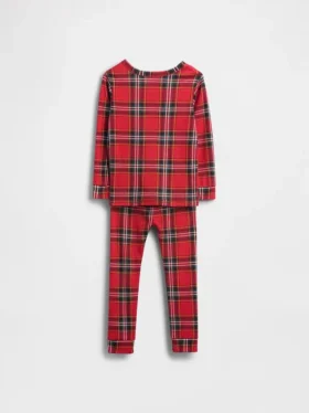 Set pigiama natalizio in cotone biologico spazzolato per bambini e neonati