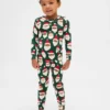 Set pigiama natalizio in cotone biologico spazzolato per bambini e neonati