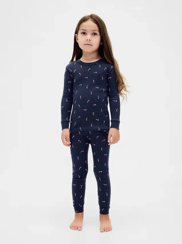 Set pigiama natalizio in cotone biologico spazzolato per bambini e neonati
