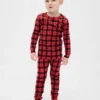 Set pigiama natalizio in cotone biologico spazzolato per bambini e neonati