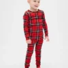 Set pigiama natalizio in cotone biologico spazzolato per bambini e neonati