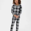 Set pigiama natalizio in cotone biologico spazzolato per bambini e neonati