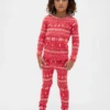 Set pigiama natalizio in cotone biologico spazzolato per bambini e neonati