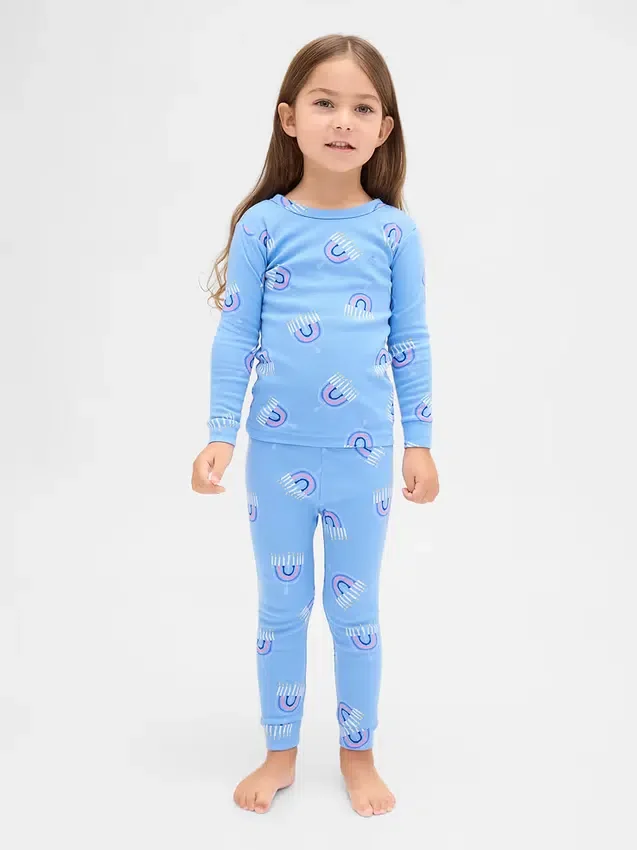 Set pigiama natalizio in cotone biologico spazzolato per bambini e neonati