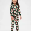 Set pigiama natalizio in cotone biologico spazzolato per bambini e neonati