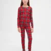 Set pigiama natalizio in cotone biologico spazzolato per bambini e neonati