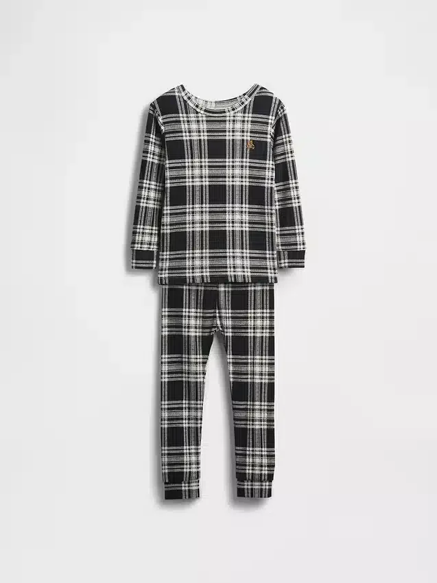 Set pigiama natalizio in cotone biologico spazzolato per bambini e neonati
