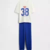 Set pigiama oversize da bambino con pantaloni jogger riciclati a tema Superman