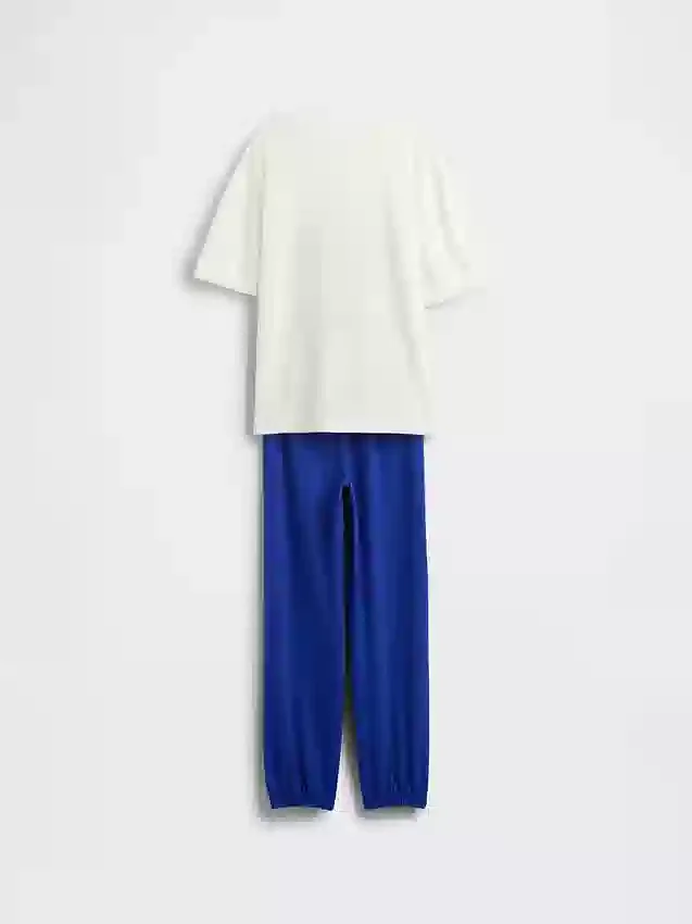 Set pigiama oversize da bambino con pantaloni jogger riciclati a tema Superman