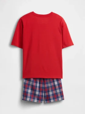 Set pigiama oversize per bambini con pantaloncini riciclati